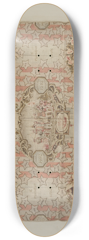 E.A. Smaller - Historical Printed Textile 8.25 inch art skate deck