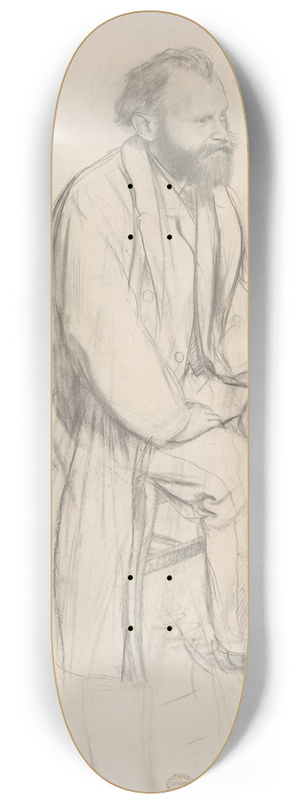 Edgar Degas - douard Manet, Seated, Holding His Hat 8.25 inch art skate deck
