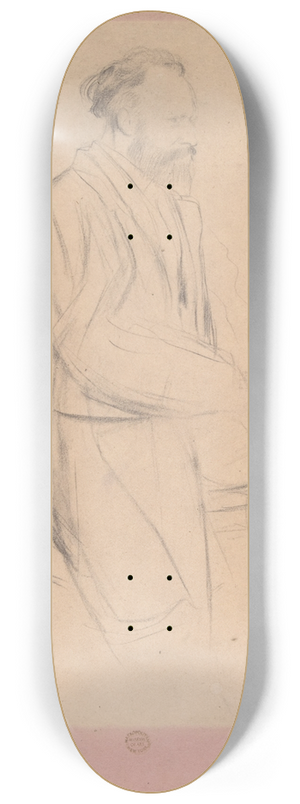 Edgar Degas - douard Manet Seated, Right Profile 8.25 inch art skate deck