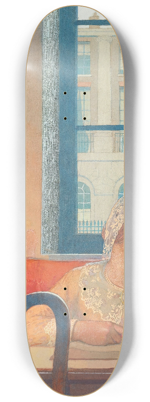 Frederick Cayley Robinson - Evening In London 8.25 inch art skate deck