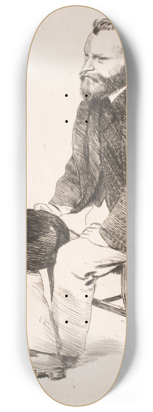 Edgar Degas - Manet seated. Turned to the left 8.25 inch art skate deck
