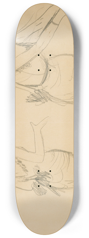 Edgar Degas - Sketches of a Caf Singer 8.25 inch art skate deck