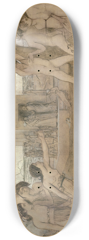 Edgar Degas - Young Spartan Girls Challenging Boys 8.25 inch art skate deck