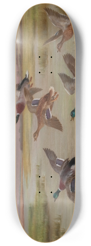 Edgar Hunt - Ducks in Flight 8.25 inch art skate deck