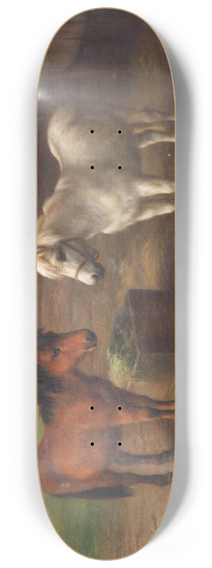 Edgar Hunt - Ponies with cocks and hens 8.25 inch art skate deck