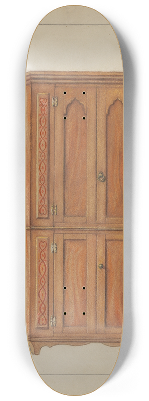 Edgar L. Pearce - Pa. German Cupboard 8.25 inch art skate deck