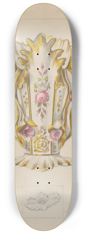 Edith Magnette - Porcelain Vase 8.25 inch art skate deck