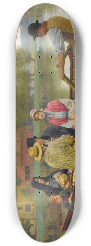 Edmund Blair Leighton - The Ferry 8.25 inch art skate deck