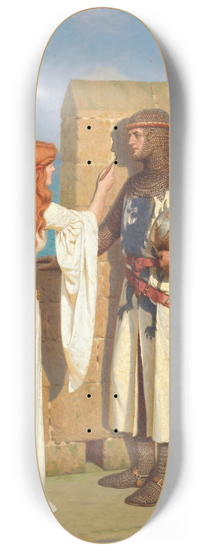 Edmund Blair Leighton - The Shadow 8.25 inch art skate deck