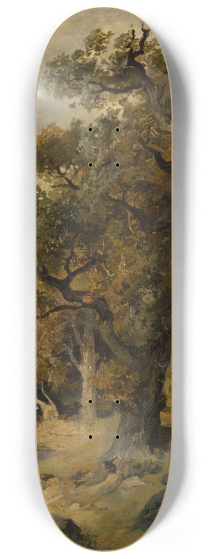 Edmund Kanoldt - Herbstlicher Eichwald am Seeufer 8.25 inch art skate deck