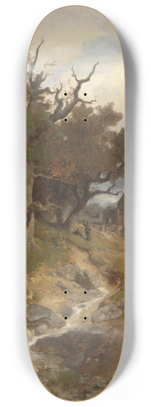 Eduard Peithner von Lichtenfels - Landschaftsmotiv 8.25 inch art skate deck