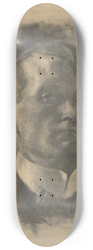 Eduard Putra - Head Study of a Man with a Stiff Collar 8.25 inch art skate deck