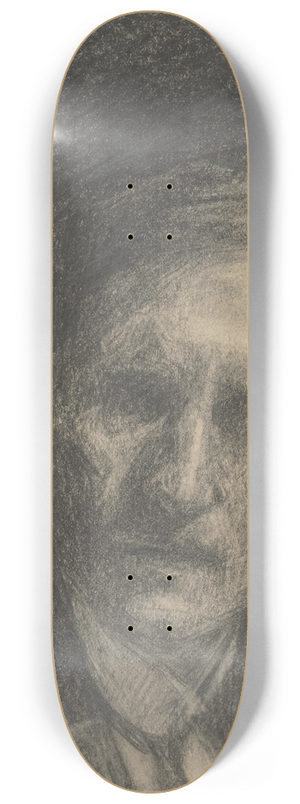 Eduard Putra - Study of Mans Bust with a Stiff Collar 8.25 inch art skate deck