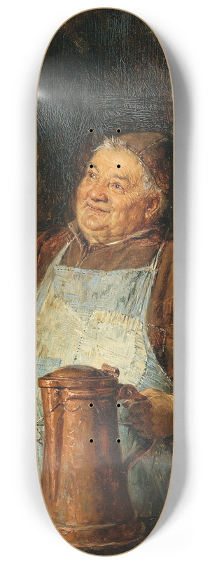 Eduard von Grtzner - Beer Tasting 8.25 inch art skate deck