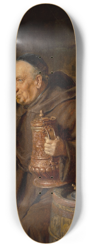 Eduard von Grtzner - Monk drinking 8.25 inch art skate deck