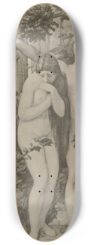 Eduard von Steinle - Adam und Eva 8.25 inch art skate deck