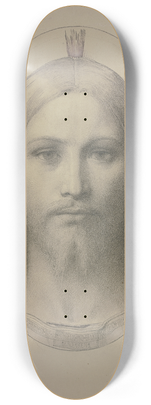 Eduard von Steinle - Christs head 8.25 inch art skate deck