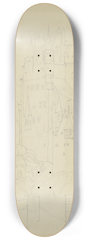 Eduard von Steinle - Eltz castle 8.25 inch art skate deck