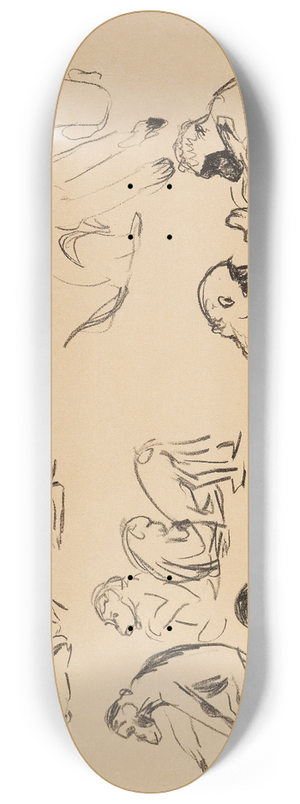 Edvard Munch - Affen I und II 8.25 inch art skate deck