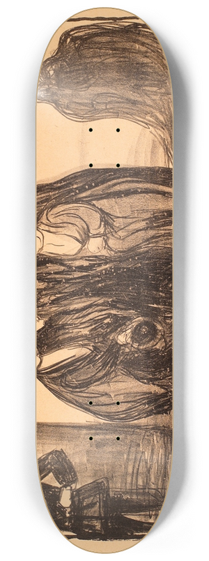 Edvard Munch - After the Party 8.25 inch art skate deck