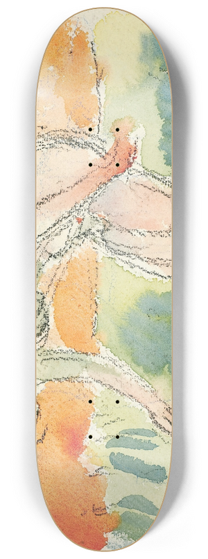 Edvard Munch - Akt som byer seg 8.25 inch art skate deck