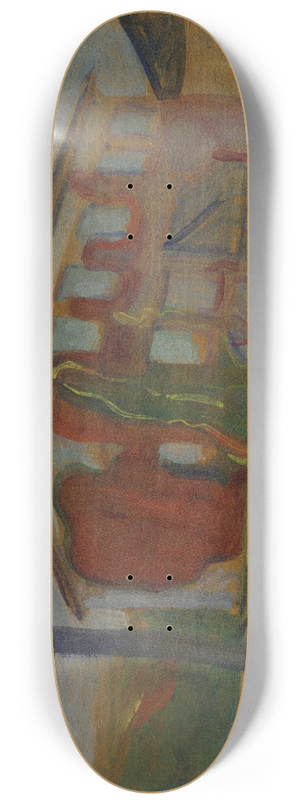 Edvard Munch - House with Red Virginia Creeper 8.25 inch art skate deck