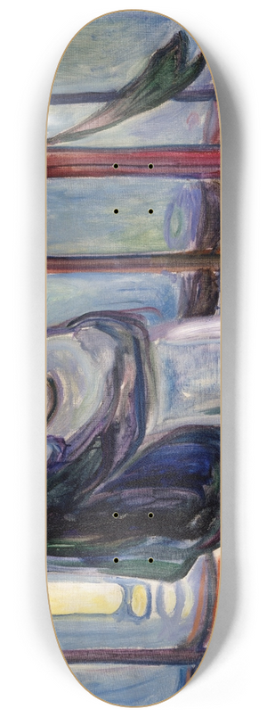 Edvard Munch - Kiss on the Beach 8.25 inch art skate deck
