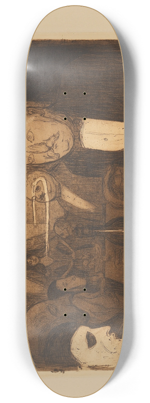 Edvard Munch - Kristiania-Boheme II 8.25 inch art skate deck