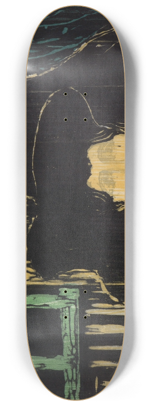 Edvard Munch - Moonlight 8.25 inch art skate deck