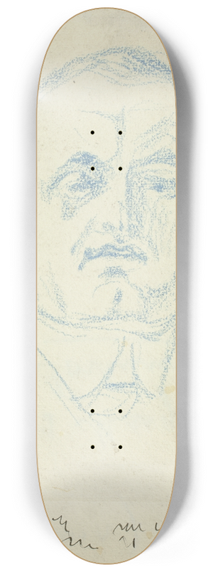 Edvard Munch - Self-Portrait 8.25 inch art skate deck