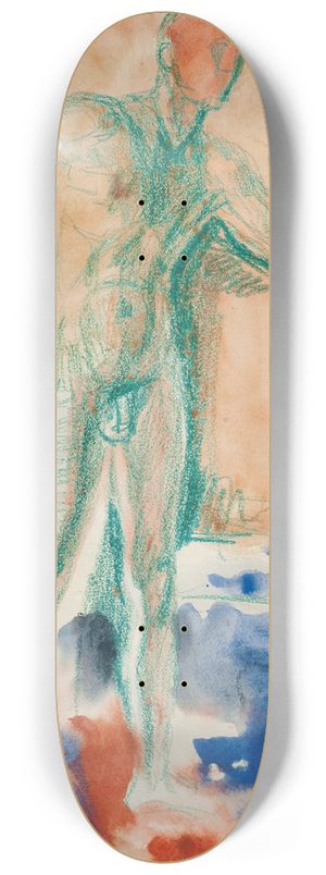 Edvard Munch - Stende akt 8.25 inch art skate deck