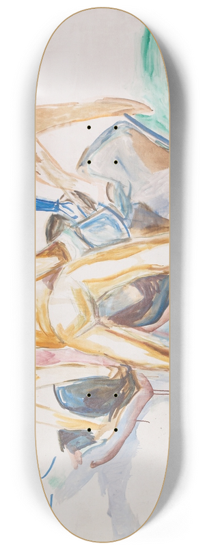 Edvard Munch - Street Workers in Snow 8.25 inch art skate deck