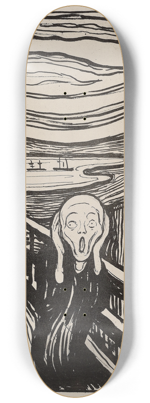 Edvard Munch - The Scream 8.25 inch art skate deck