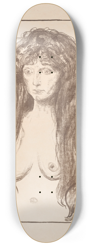 Edvard Munch - The Sin 8.25 inch art skate deck