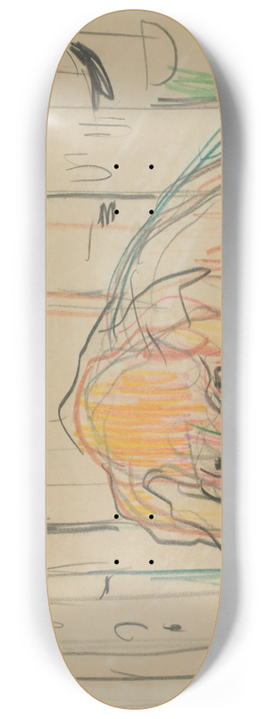 Edvard Munch - Untitled 20 8.25 inch art skate deck