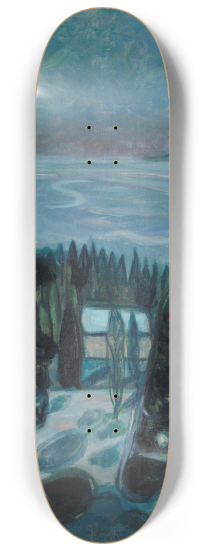 Edvard Munch - White Night 8.25 inch art skate deck