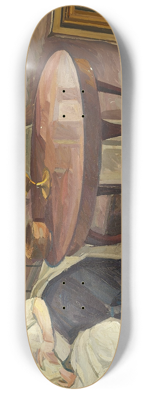 Edvard Weie - Interir med lsende kvinde 8.25 inch art skate deck