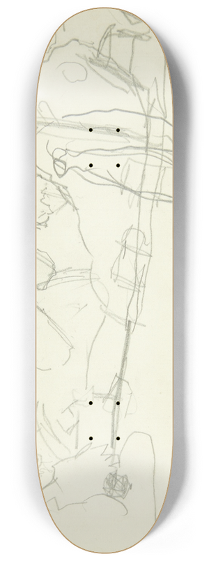 Edvard Weie - Kompositionsstudie til Langelinje-billedet 8.25 inch art skate deck