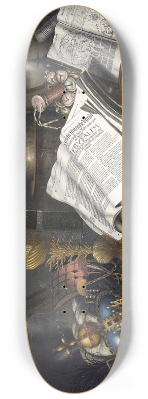 Edwaert Collier - Vanitas Still Life 8.25 inch art skate deck