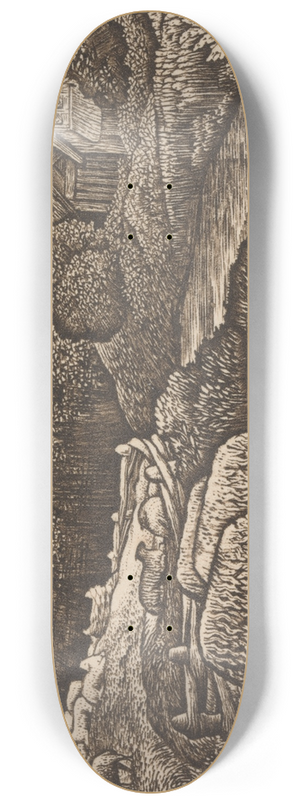 Edward Calvert - The Sheep of His Pasture 8.25 inch art skate deck