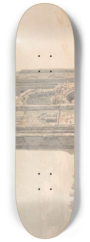 Edward Dayes - Elgin Cathedral, Moray 8.25 inch art skate deck