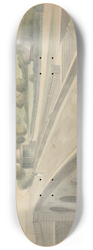 Edward Francis Burney - The Bridge 8.25 inch art skate deck