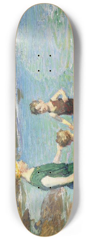 Edward Henry Potthast - At the Beach 8.25 inch art skate deck