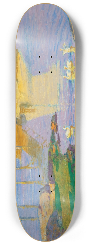 Edward Henry Potthast - Boat At Dock 8.25 inch art skate deck