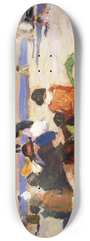 Edward Henry Potthast - On the Beach, Ogunquit, Maine 8.25 inch art skate deck