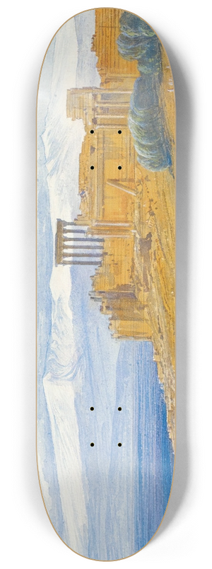 Edward Lear - Baalbek, Lebanon 8.25 inch art skate deck