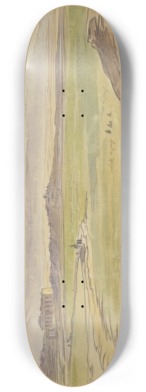 Edward Lear - Dendera, Egypt 8.25 inch art skate deck