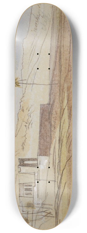 Edward Lear - Dendour, 2-15 pm, 31 Janaury 1867 8.25 inch art skate deck