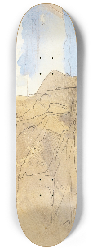 Edward Lear - Junction Of Wadis, Eygpt 8.25 inch art skate deck