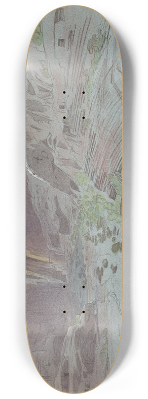 Edward Lear - Petra, April 14, 1858 8.25 inch art skate deck